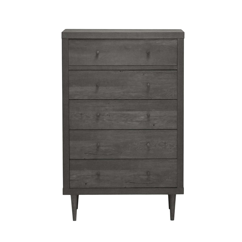 Commode 5 tiroirs Moshe, gris