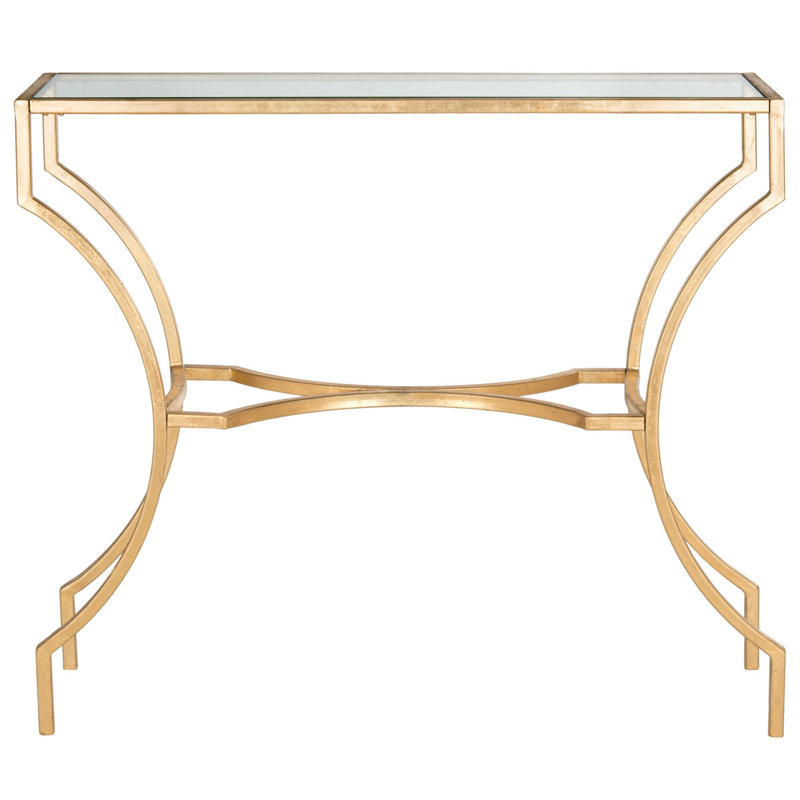 Naida 40'' Glass Top Console Table