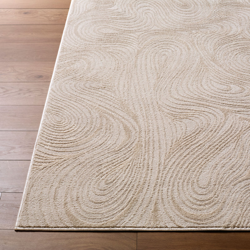 ELLE Decor X Livabliss Grenelle Machine Woven Rug, Rectangle 6'7" x 9', Cream