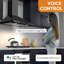 Hotte murale intelligente Ciarra de 30 po avec application WiFi et commande vocale, 450 pi3 / min, compatible avec Alexa et Google Assistant, sans conduit / sans conduit, lumières DEL à intensité variable, filtres en aluminium allant au lave-vaisselle, noir mat