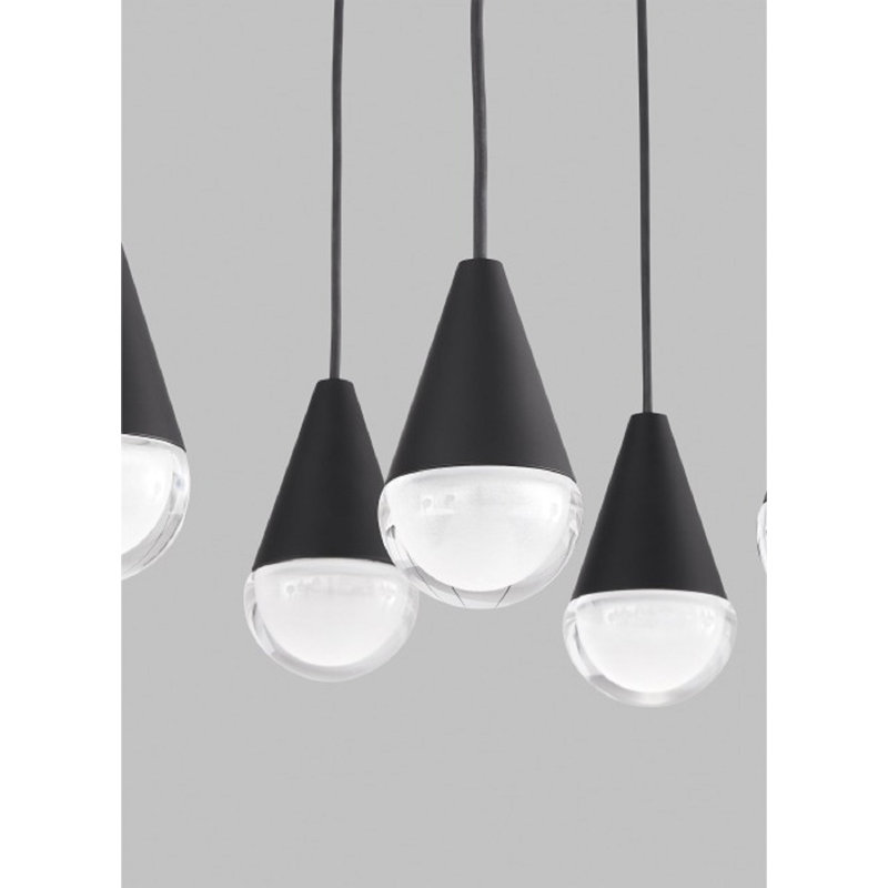 Cupola 18 - Light LED Pendant, Nightshade Black