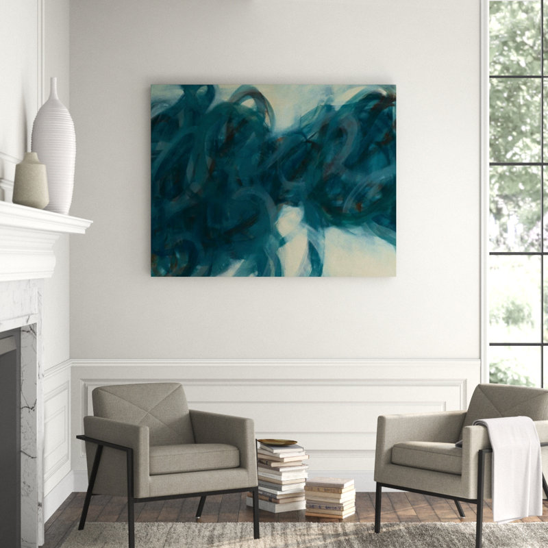 Thought Shuffle Print by Samuel Kane, Image Brush Gel, 47" H x 60" W x 1.5" D