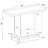 Fiona Cappuccino Engineered Wood Pedestal Console Table