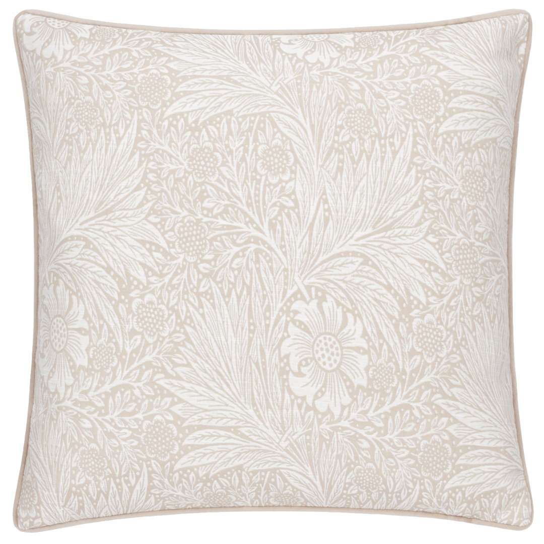 Marigold Floral Square Throw Pillow Cover
