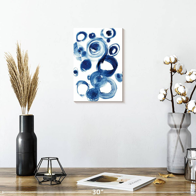 Avery Blue Circle Study IV, 12" H x 8" W