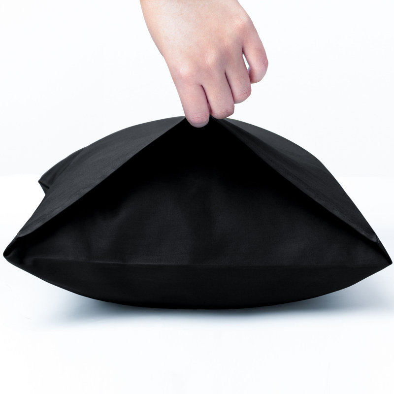 Standard Cotton Nursery Pillowcases - 500 Thread Count Travel-Friendly 13x18-Inch Envelope Closure Set?, Black