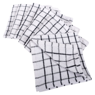 Terry Cotton Checkered Dish Cloth Kitchen Towel