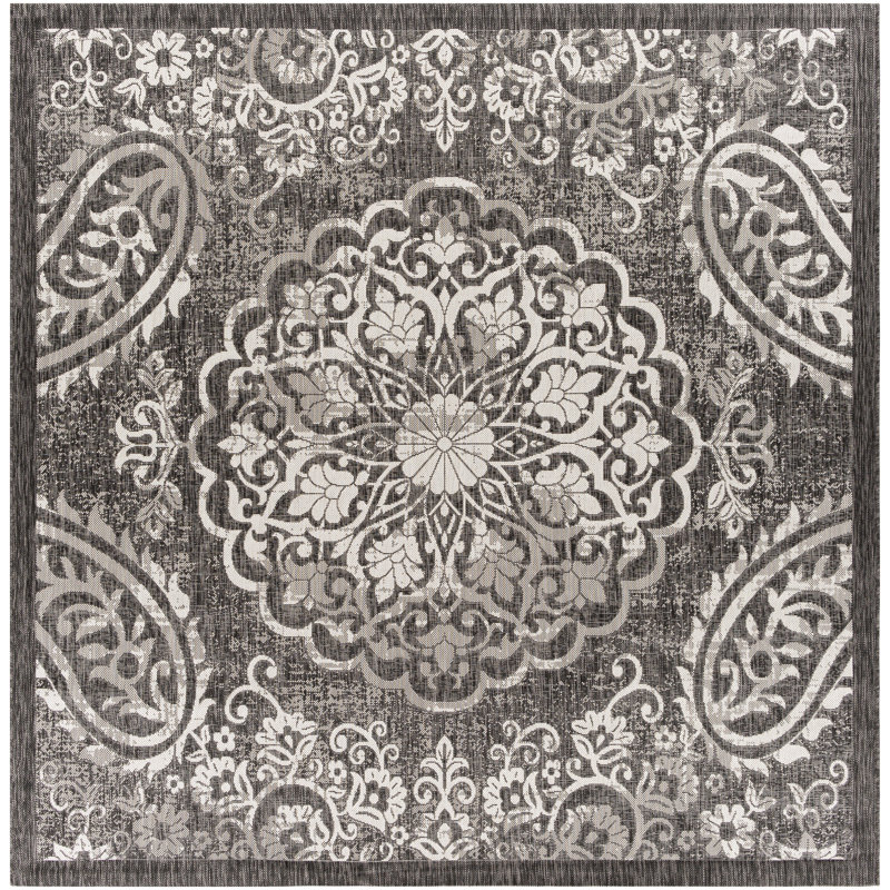 Oriental Indoor / Outdoor Rug, 7'10" Square
