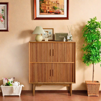 Solid Pine Wood Console Cabinet