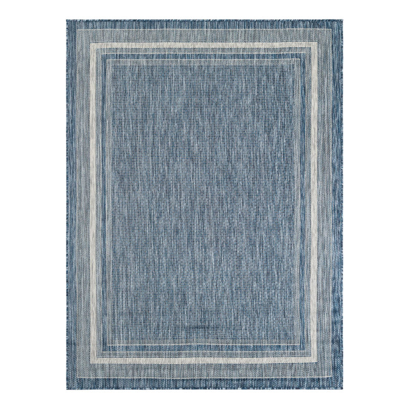 Tapis intérieur / extérieur bleu Swanee, Blue, Rectangle 5 pi 3 po x 7 pi 1 po