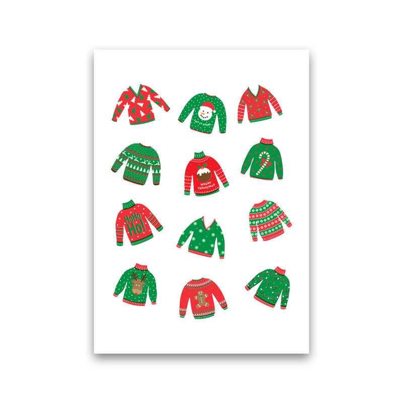 Christmas Jumpers - Print, No Framed, 42cm H x 30cm W x 1cm D