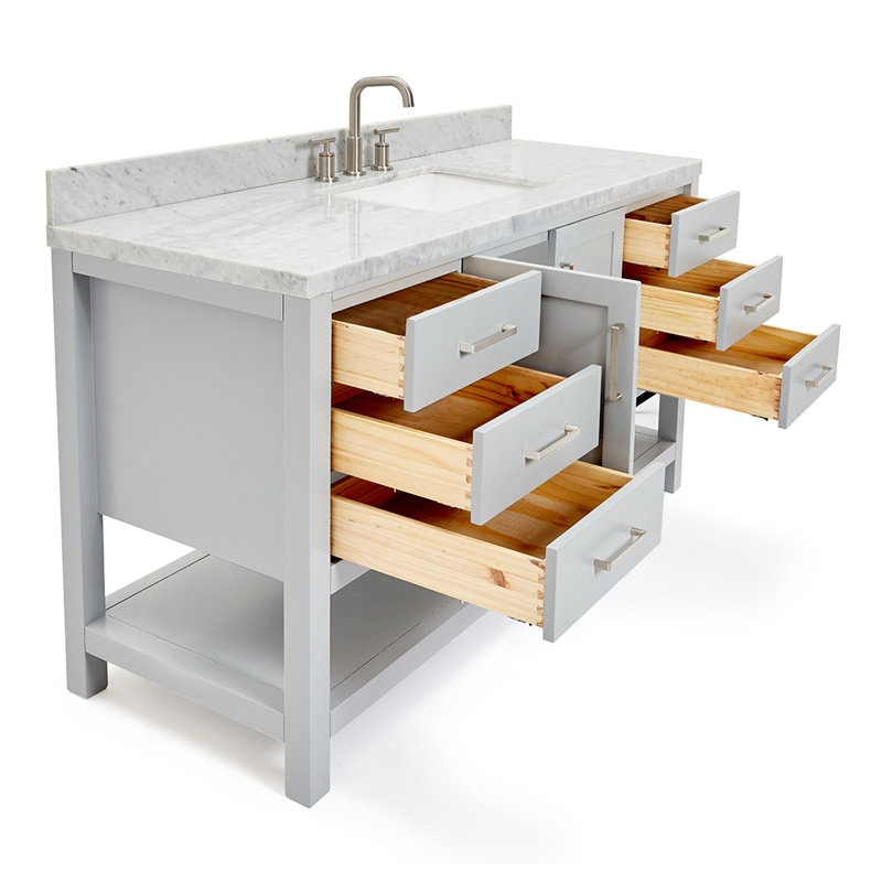 Magnolia Bath Vanity Rectangular Basin S061SCWRV, Gray, Rectangular