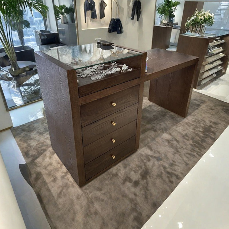 Armoire pour îlot central en bois massif de style rétro, H 35,43 po x l 62,99 po x P 23,62 po