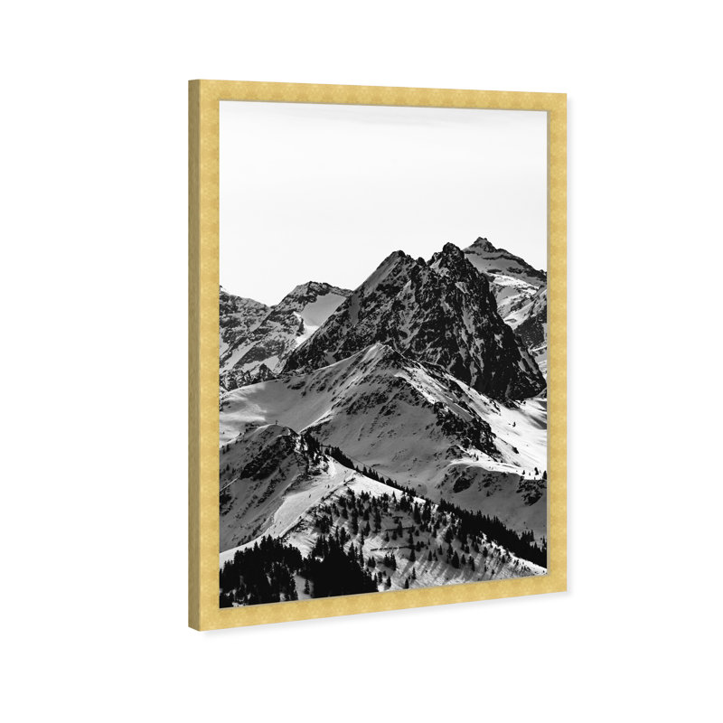 Nature et paysage «Up The Mountain», impression d'art mural, H 38 po x l 26 po x P 0,5 po, Or