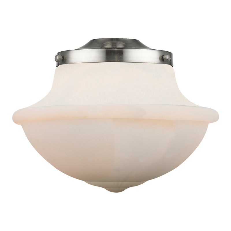 Luminaire suspendu simple à 1 lumière Baptiste, Blanc mat, Ampoule DEL 6 watts Vinage, Laiton antique