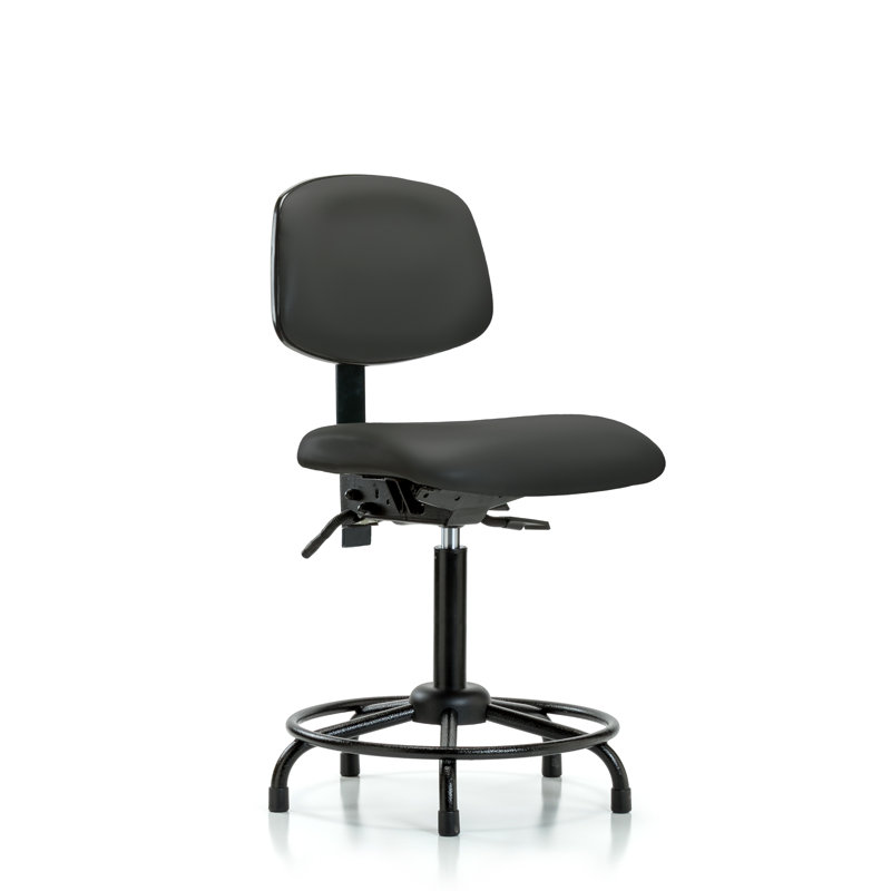 Matilda Drafting Chair, Charcoal, Glides, Not Included