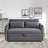 Velvet Sofa Bed with Two Pillows and Adjustable Backrest-255541184