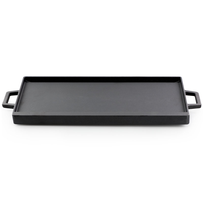 Plaque chauffante et plaque de cuisson rectangulaire réversible en fonte pré-assaisonnée 17 pouces Martha Stewart