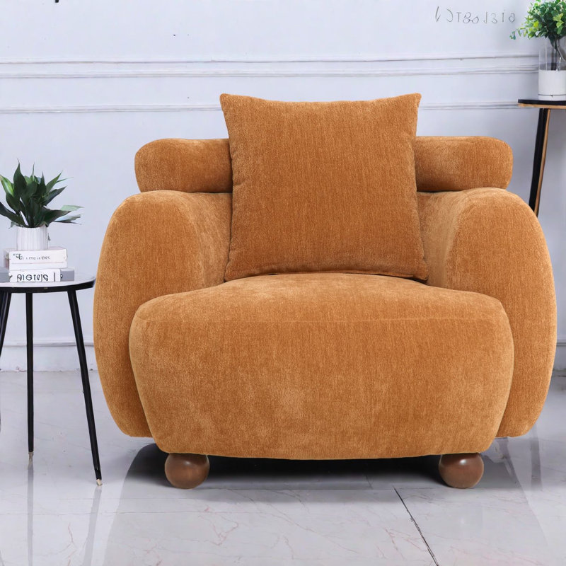 Fauteuils d'appoint Cloud Soft, fauteuil club moderne en chenille de 96,5 cm (38 pouces) pour la maison