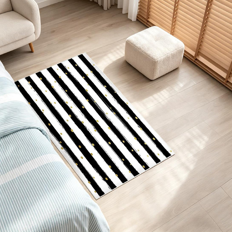 Tapis noir lavé à la machine
