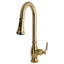 Robinet de cuisine rétractable à poignée simple Kingston Brass Whitaker-128514175