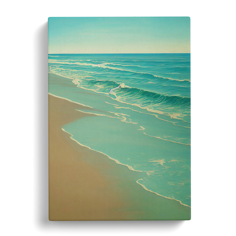 XV1022-1288X Calm Beach - Print, Wrapped Canvas, 50cm H x 35cm W x 3cm D, No Matte