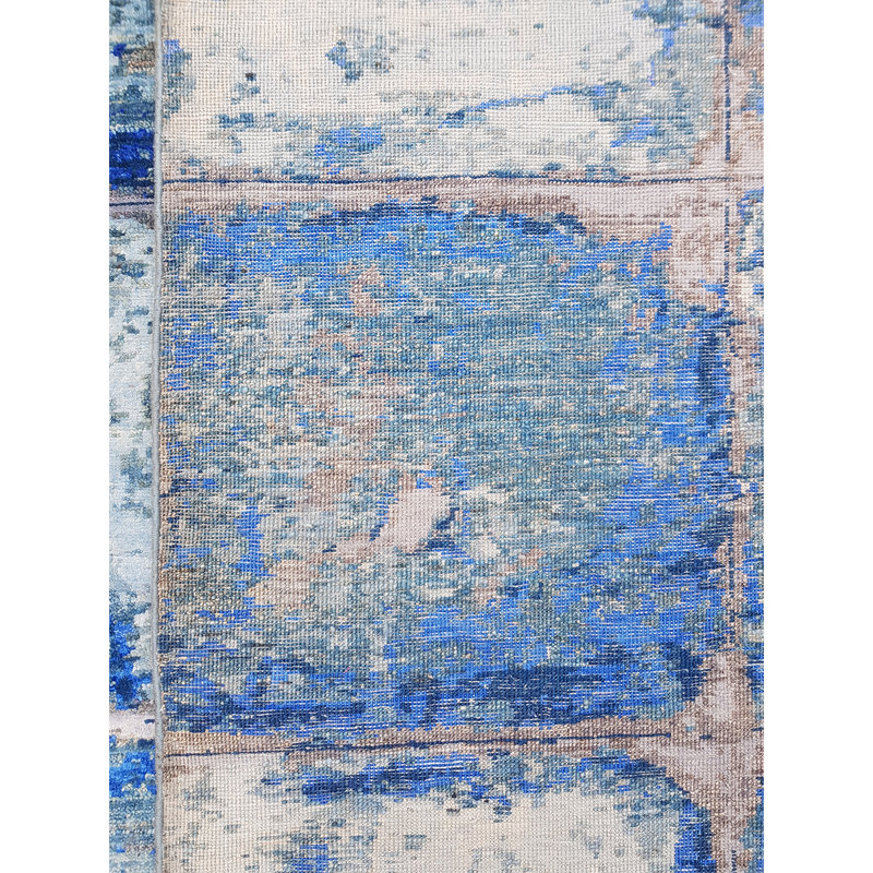 Tapis bleu / blanc de haute qualité
