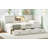 L-Shaped Bed Frame With Drawer And And Bookcase,Corner Bed Wooden Captain Bed With Led Downlight And USB Port For Small Room,Bedroom, Guest Room, White-331147830