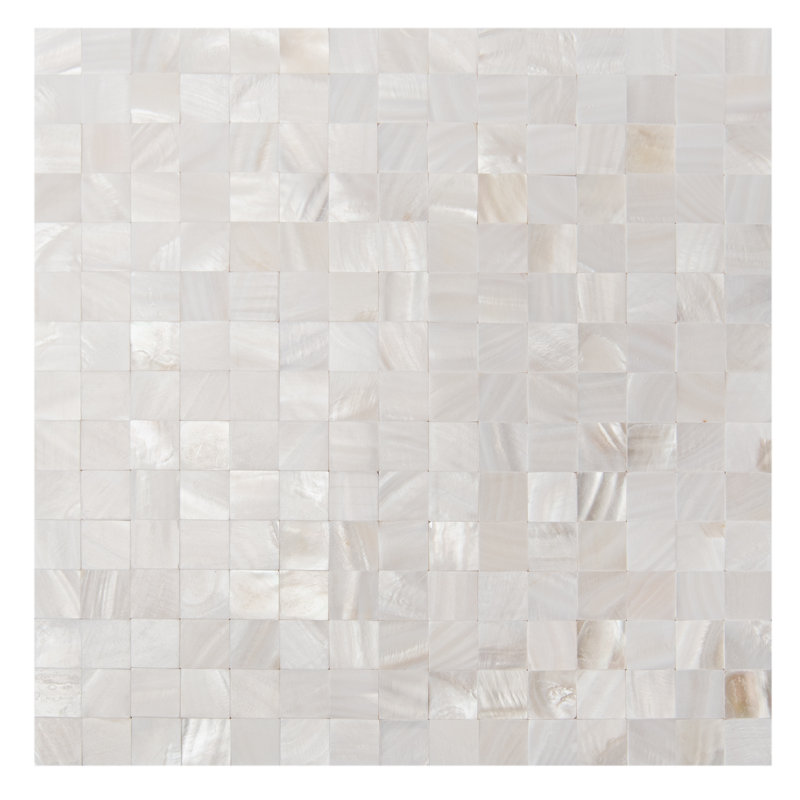 11.8" x 11.8" Seashell Mosaic Tile,Natural Mother of Preal Tile,Pack of 10