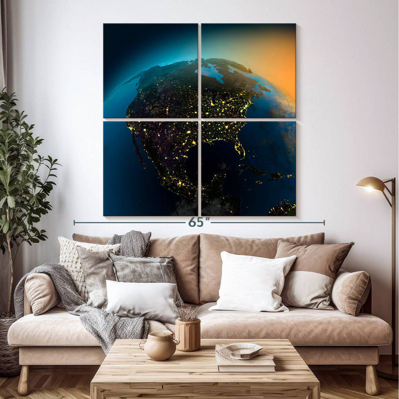 Oberle View Of America, 50" H x 50" W