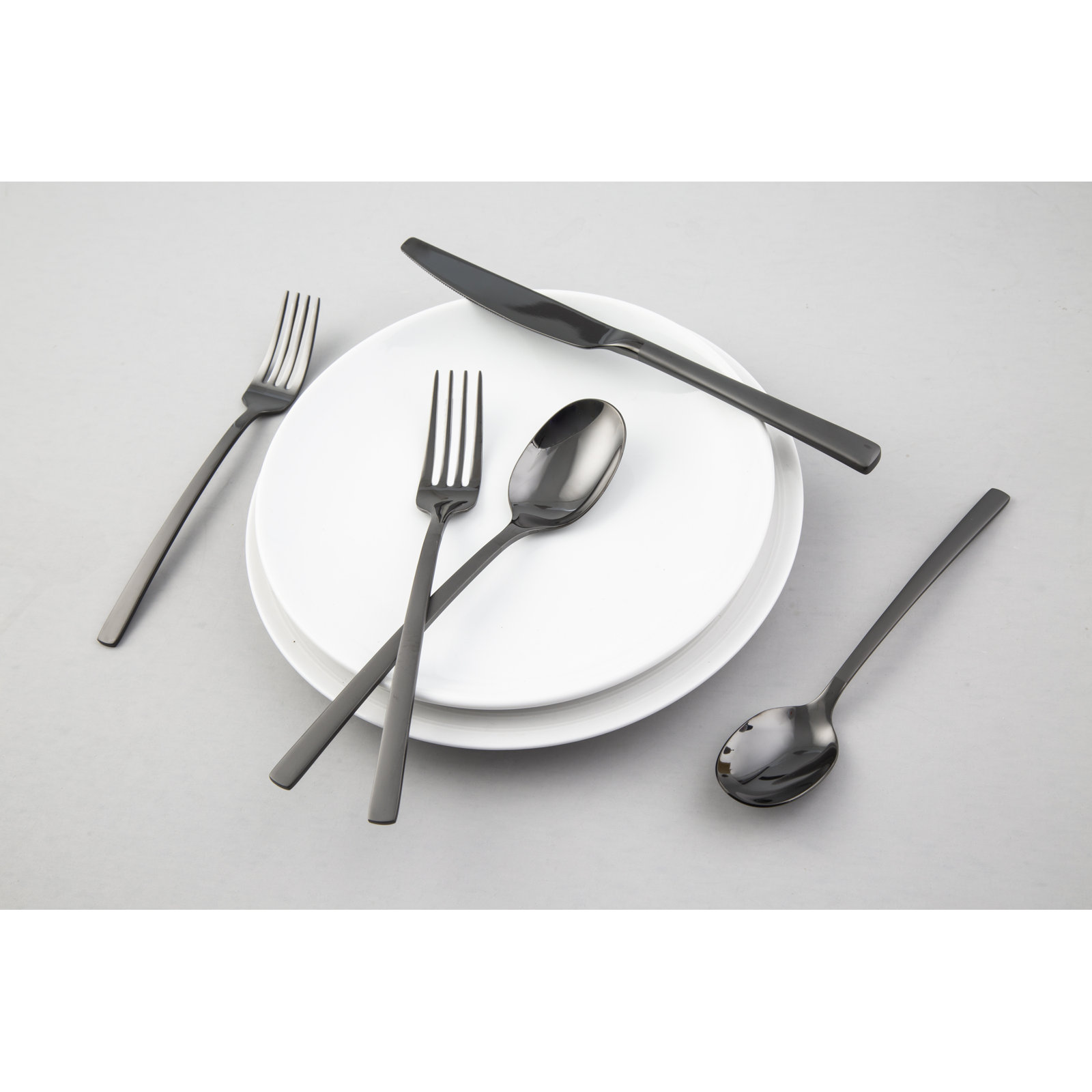 Averie 20 Piece Flatware Set, Service for 4, Black