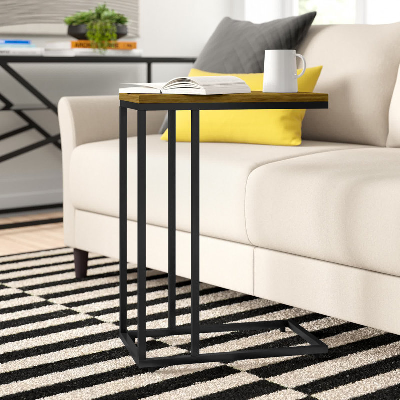 Dolores C Table End Table, Vintage, Black