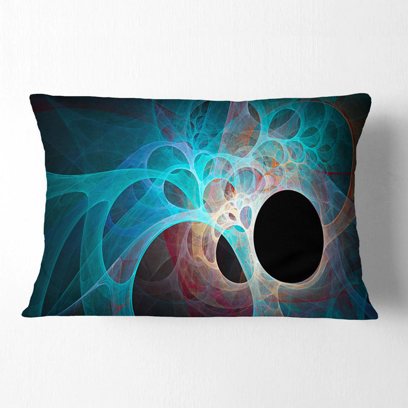 Coussin lombaire abstrait, Bleu