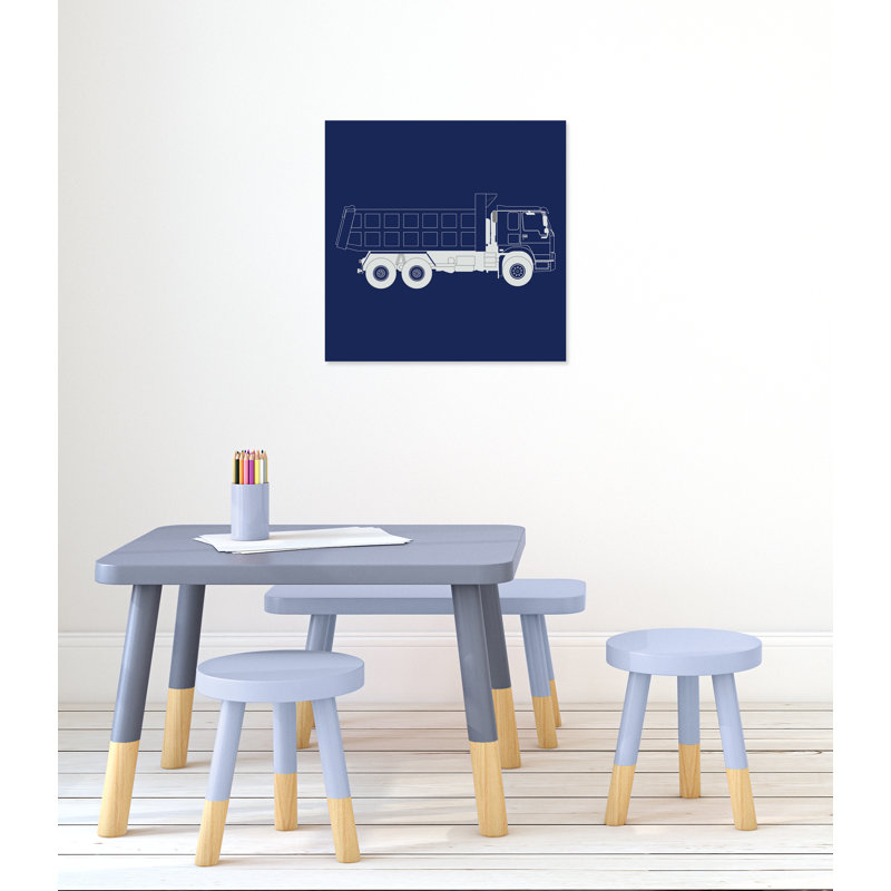 Camions, camions, art sur toile 3 ', H 24 po x l 24 po x P 1,5 po