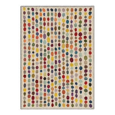 Aamir Evoque Modern Machine Washable Beige Indoor Area Rug with Non-Slip Backing