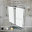 Porte de douche coulissante double encadrée avec verre trempé transparent antidéflagrant de 1/4 po (6 mm) de l 44 à 48 po x H 70 po-92398400