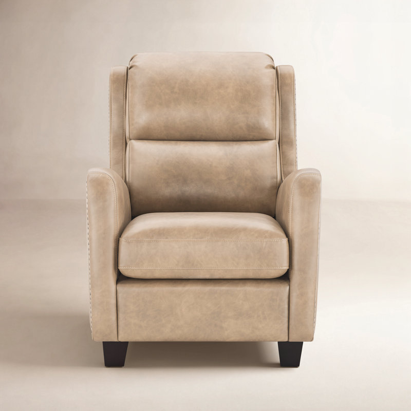 Beecher Faux Leather Accent Chair, Copley Tan