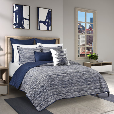 Dalton 3Pc. Quilt Set Navy