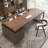 Tan Rectangular Solid Wood with 3 drawers desk-1362997740