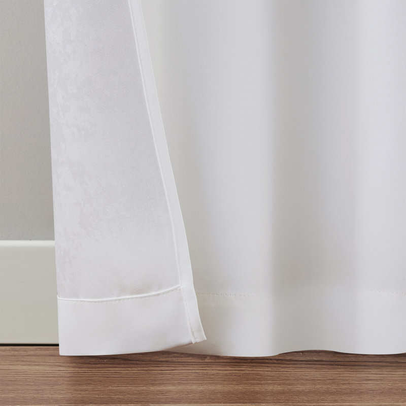 Rideau en polyester , Blanc, L 38 po x L 84 po