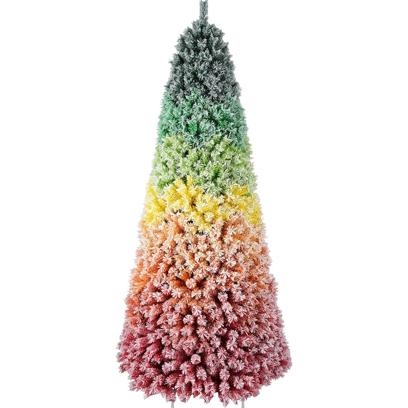 Arbre de Noël 7,5 pi en PVC floqué 7,5 pi avec des pointes 1927, H 7,5 pi