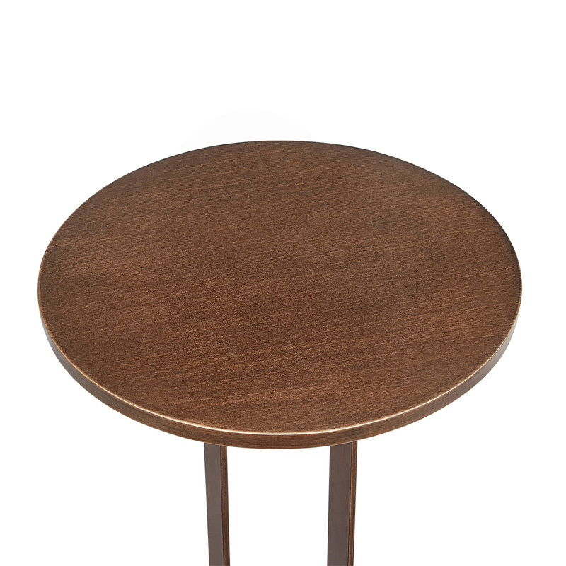 Table d'appoint ronde avec piédestal ovale unique