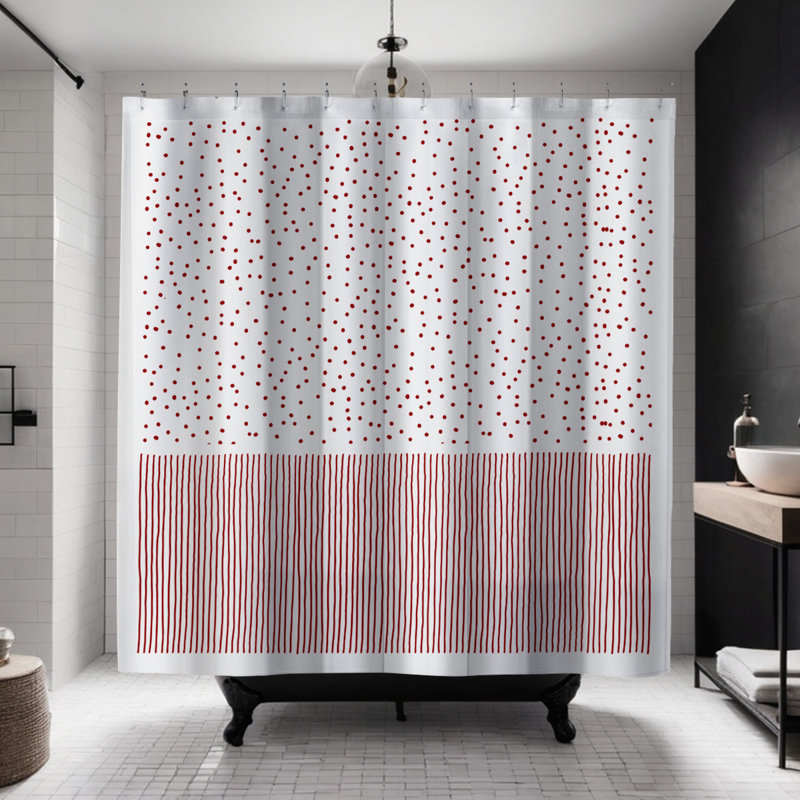 Rideau de douche Coco, Rouge