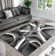 Modern Hand Carved Abstract Geometric Contemporary Rug For Living Room Bedroom