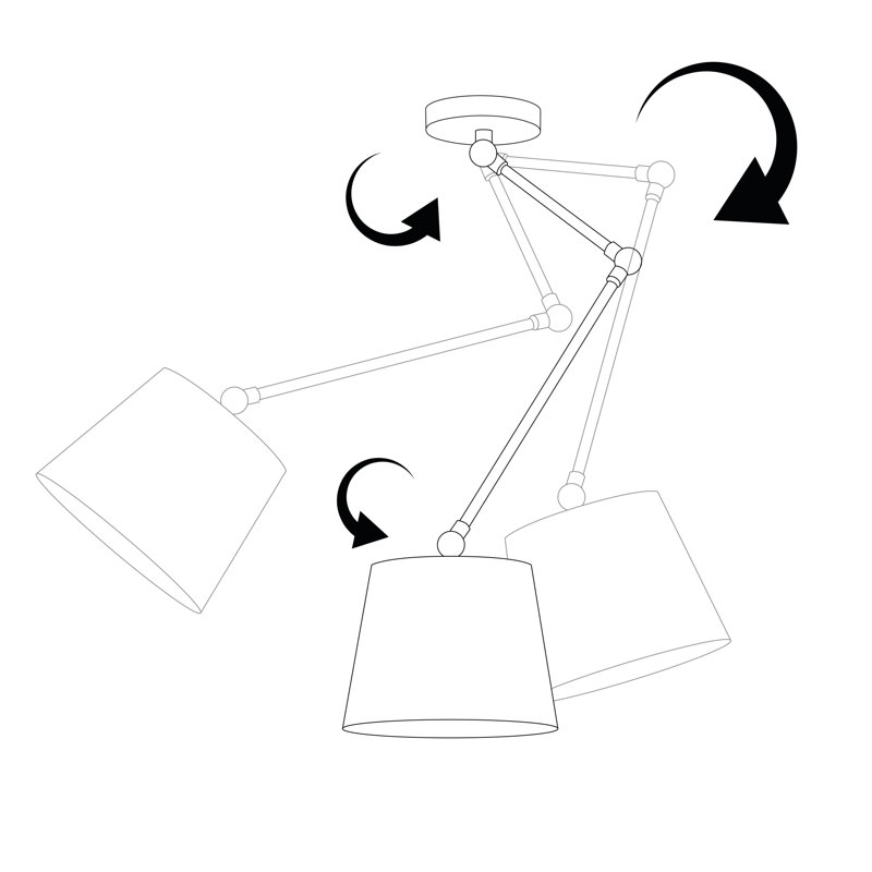 Paun 1 - Light Novelty Chandelier, Matte White, Pink