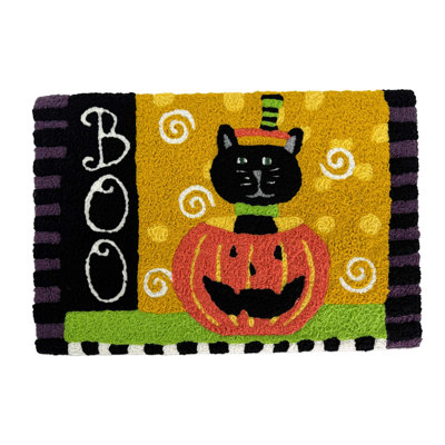 The Holiday Aisle® Rug Boo Kitty