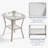 Ensemble de conversation pour patio en osier 2 personnes avec chaises et table-2092233271