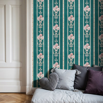 Vintage Non-Pasted Non-Woven 3D Embossed Wallpaper Roll