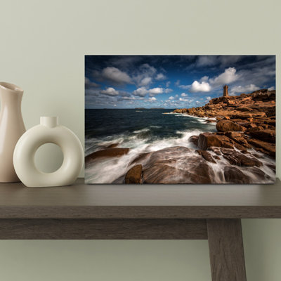 Rugged Coast Lighthouse by Sus Bogaerts - Wrapped Canvas Print