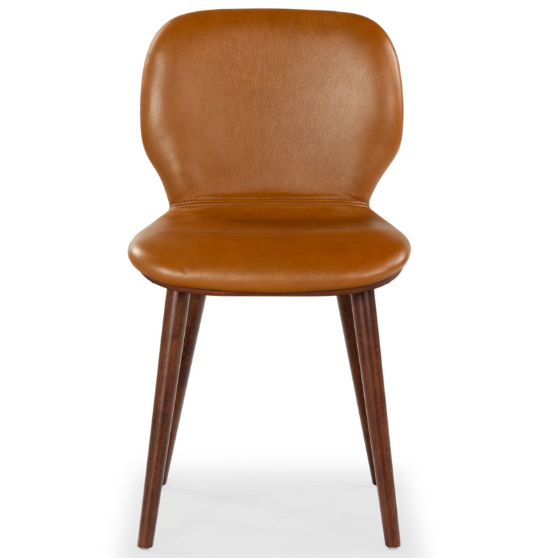 Chaise brune Vanya, Cuir brun